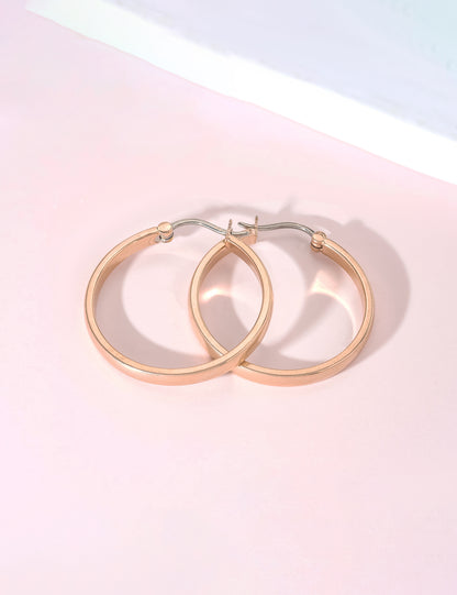 Limerencia G23 Pendientes de aro hipoalergénicos de titanio puro para mujer con orejas sensibles (sin gema, 30 mm, oro)