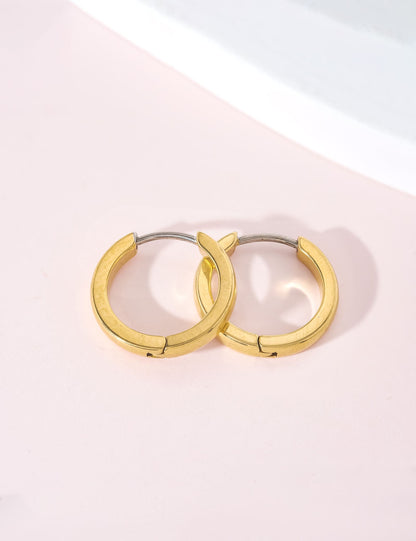 Orecchini cerchio huggie in titanio puro G23 ipoallergenico Limerencia da donna, ideali per orecchie sensibili (12 millimetri)