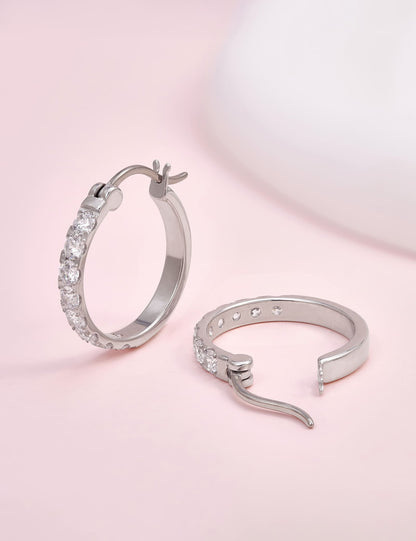 Limerencia Boucles d'oreilles anneaux hypoallergéniques en titane pur G23, clous huggie en titane F136 pour femmes aux oreilles sensibles (20 mm)