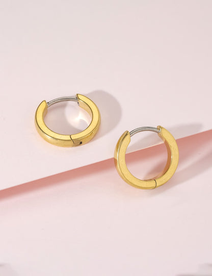 Limerencia G23 Pure Titanium Hypoallergenic Huggie Hoop Earrings for Women Sensitive Ears (8 Millimeters)