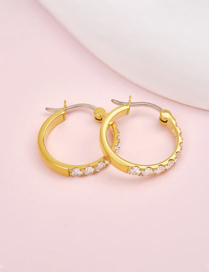 Colorfast titanium hoop earrings
Anti oxidant titanium earrings