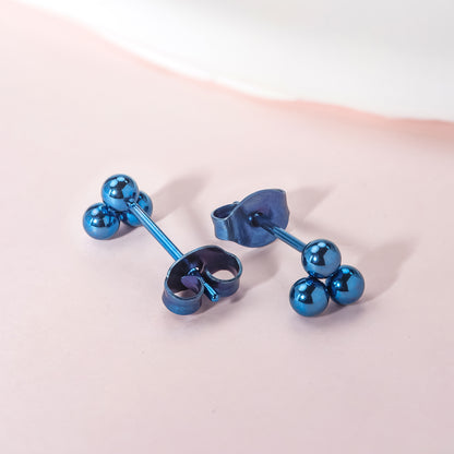 Limerencia G23 Aretes Hipoalergénicos de Titanio Puro | Pequeños Aretes de Bola Trinity | Minimalistas, Grado de Implante F136 | Adecuados para Orejas Sensibles Joyería Delicada (6mm, Plata)