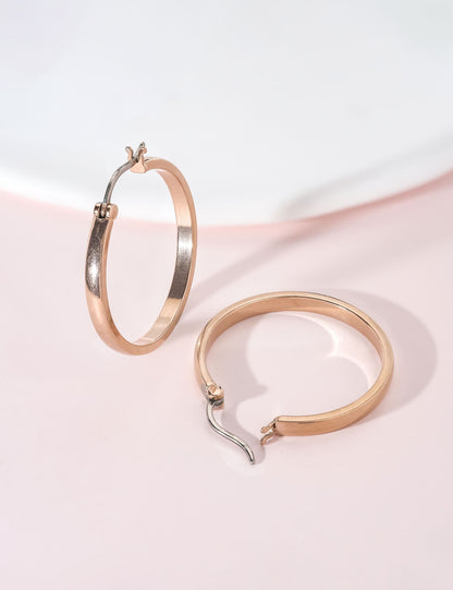 Orecchini cerchio in titanio puro G23 Limerencia ipoallergenici per donne con orecchie sensibili (senza pietre, 30 mm)