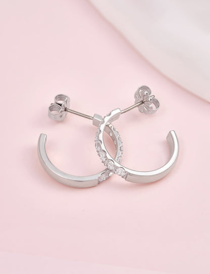 Orecchini cerchio in titanio puro G23 ipoallergenico Limerencia, orecchini huggie in titanio F136 per donne con orecchie sensibili (cerchio aperto 20 mm, argento)