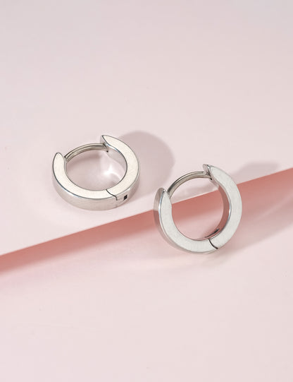 Orecchini cerchio huggie in titanio puro G23 ipoallergenico Limerencia per donna, adatti orecchie sensibili (8 millimetri, colore oro)