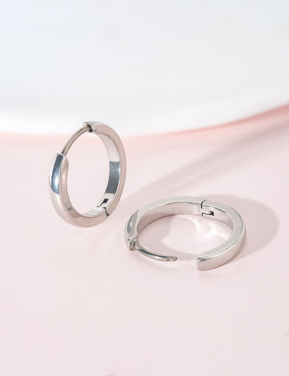 Limerencia G23 Reiner Titan Hypoallergener Huggie-Creolen für Damen mit empfindlichen Ohren (12 Millimeter, Gold)