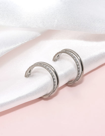 Pendientes de aro G23 de titanio puro, hipoalergénicos de 12 mm para orejas sensibles con circonitas cúbicas (18G (1,0 mm) dorado)