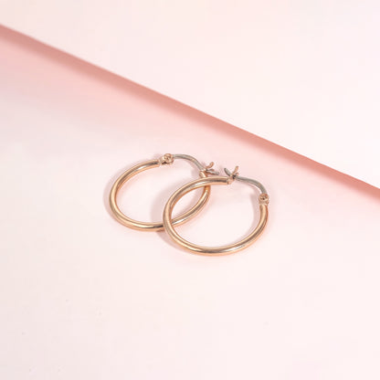 Tarnish resistant solid titanium earrings
Large 30mm titanium hoop earrings