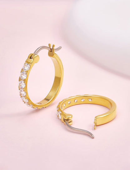 Limerencia Boucles d'oreilles anneaux hypoallergéniques en titane pur G23, clous huggie en titane F136 pour femmes aux oreilles sensibles (20 mm)