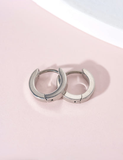 Orecchini cerchio huggie in titanio puro G23 ipoallergenico Limerencia per donna, adatti orecchie sensibili (8 millimetri, colore oro)