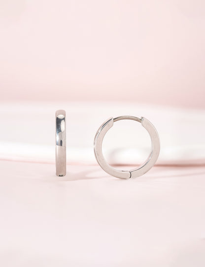 Limerencia G23 Reiner Titan Hypoallergener Huggie-Creolen für Damen mit empfindlichen Ohren (12 Millimeter, Gold)