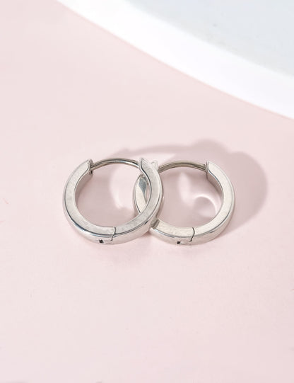 Orecchini cerchio huggie in titanio puro G23 ipoallergenico Limerencia per donna, adatti orecchie sensibili (10 millimetri)