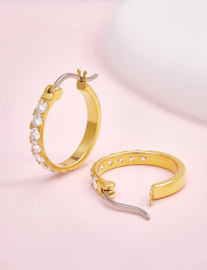 All day wear titanium hoop earrings
Tarnish resistant titanium earrings