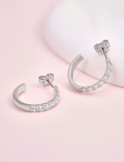 Women hypoallergenic inlaid titanium earrings
Formal dinner titanium hoop earrings
