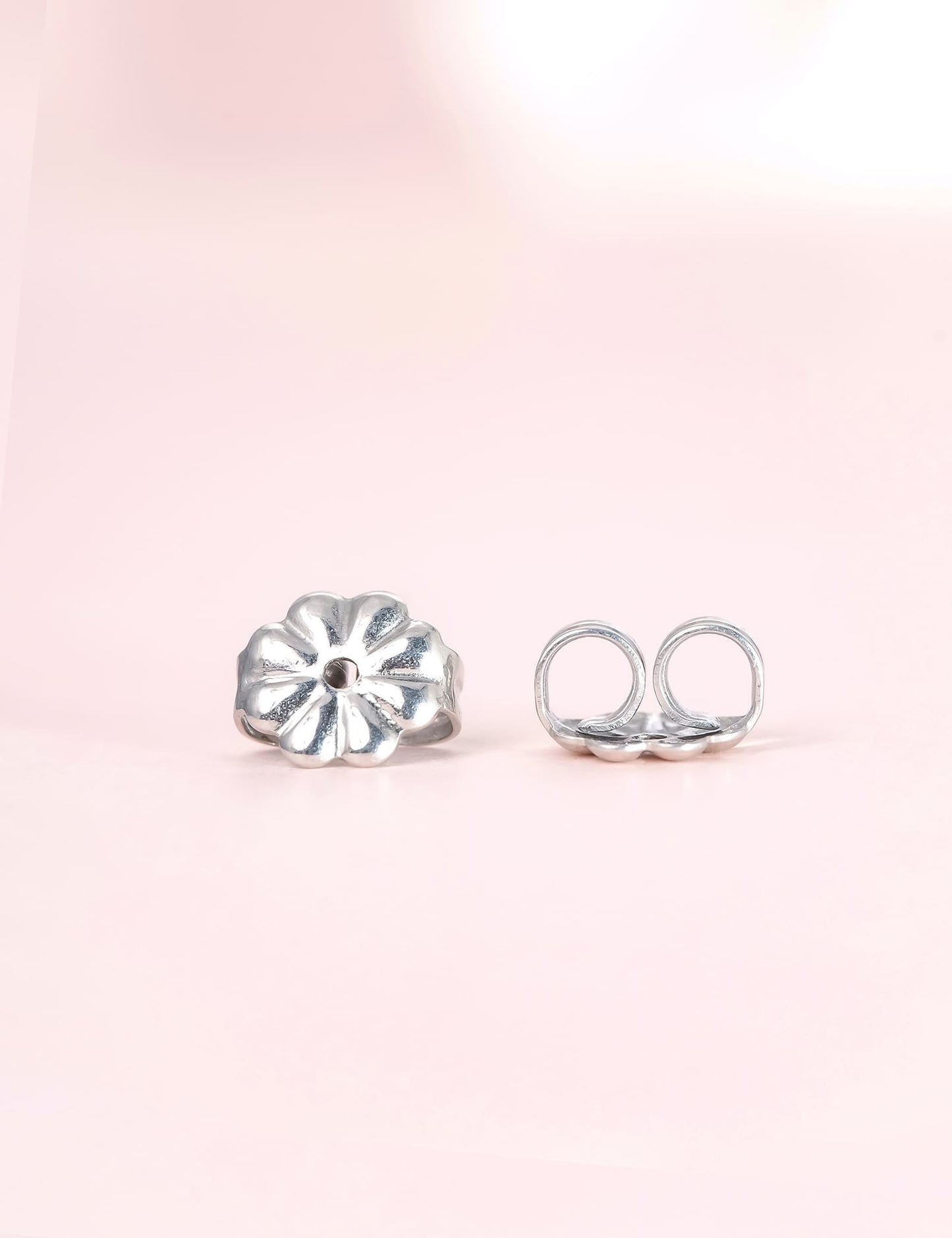 Limerencia Titanium Earring Backs Replacements, Hypoallergenic Pure Titanium Earring Backs for Sensitive Ears, Secure Ear Locking for Stud Earrings for Posts, 4PCS (2 Pairs)