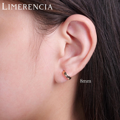 F136 Implant Grade Titanium Thin Square Edge Open Hoop Earrings for Women | Hypoallergenic Earring, Lightweight Huggie Hoop Earrings