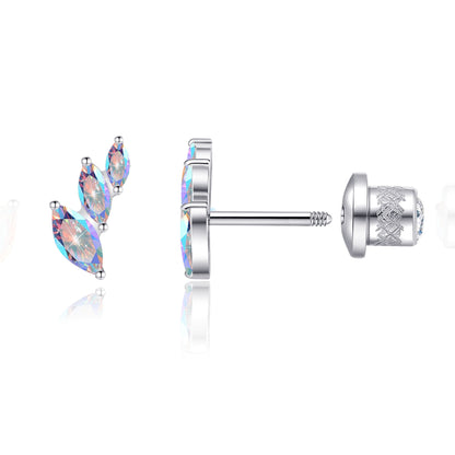 Limerencia Pendientes Hipoalergénicos de Titanio Grado Implante G23 con Cierre de Rosca Tragus 20G Hélice F136 Poste de Piercing para Orejas Sensibles Cartílago (hoja)