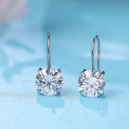 sparkly 6mm CZ earrings for sensitive ears

hypoallergenic solitaire earrings safe for work

dainty lightweight titanium earrings for women