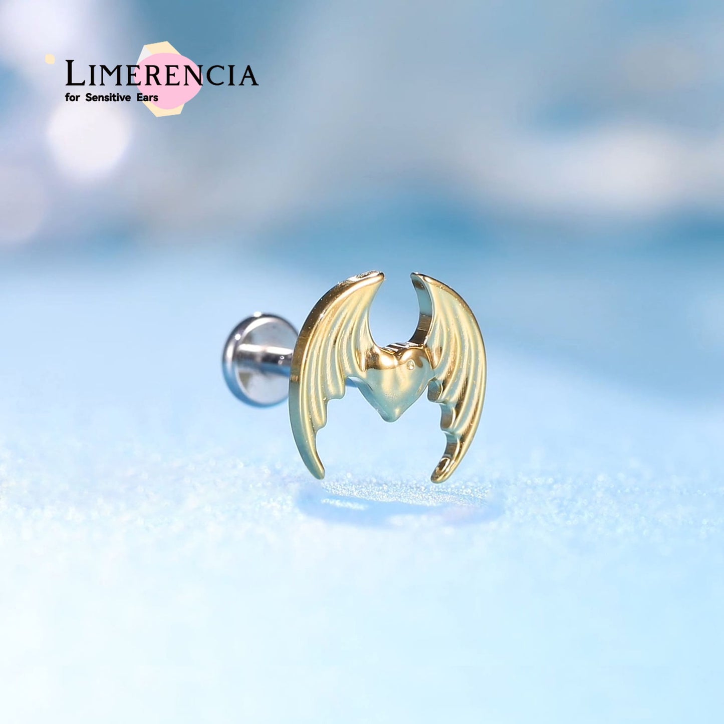 Limerencia F136 チタン低アレルギーピアスジュエリー 18G 6mm 8mm 10mm フラットバック内ネジ式インプラント級クライマースタッド 軟骨・トラガス・ヘリックス・コンク・ノーズ・リップピアス（1 個入り）