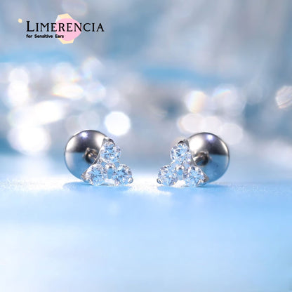 Orecchini a vite in titanio grado implantabile G23 ipoallergenico Limerencia, spessore 20G per trago ed elica, asta piercing F136 adatti a orecchie sensibili e cartilagine (Modello D3)