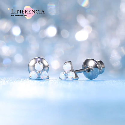 Limerencia Aretes hipoalergénicos de titanio G23 para implantes con rosca trasera Tragus 20G Hélice F136 Piercing para orejas sensibles Cartílago (C3)