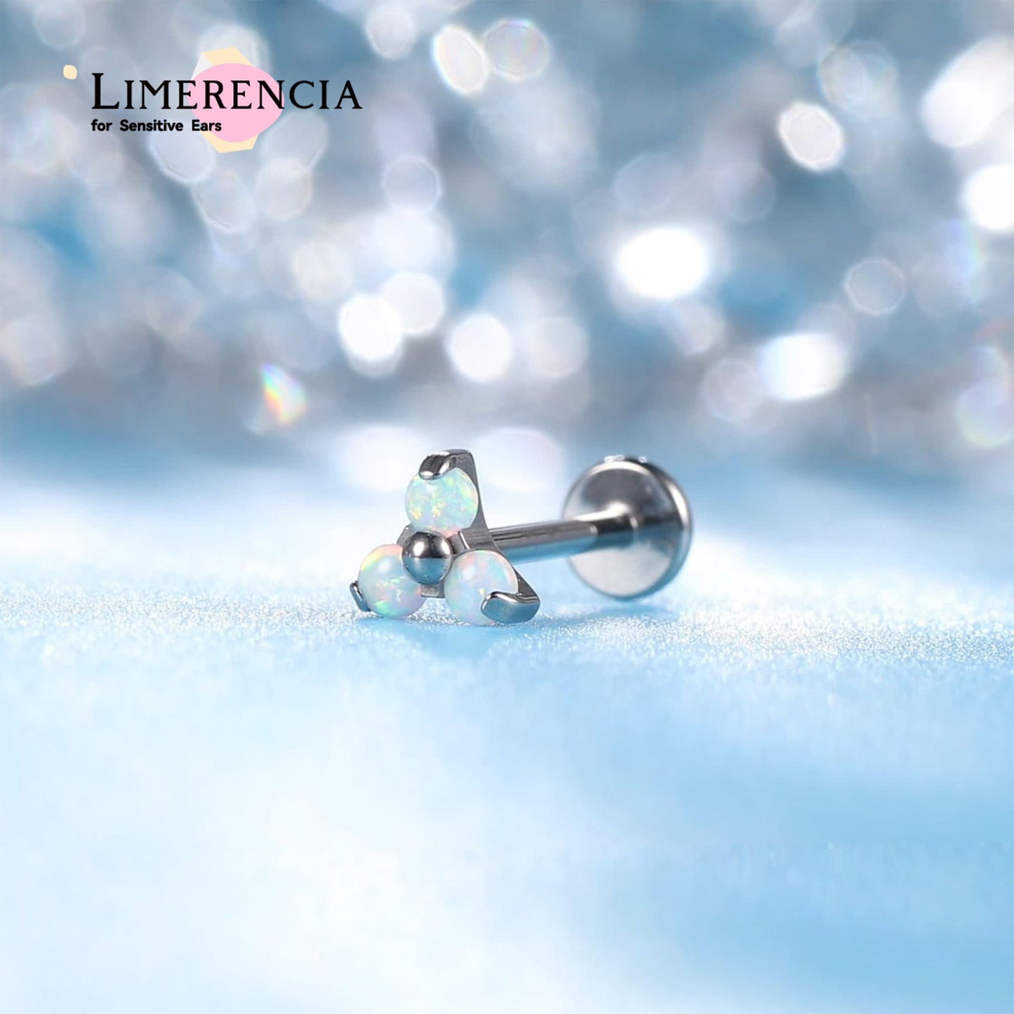 Pendientes de tuerca con rosca interna de titanio hipoalergénico limerencia - 18G 6mm 8mm 10mm para Trago, Hélice, Conch, Cartílago, Nariz, Labio, F136 de grado de implante con parte trasera plana (verde)