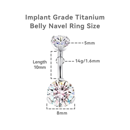 limerencia G23 Titanium Belly Button Rings hypoallergenic medical implant grade 14G Teardrop CZ Belly Navel Rings Piercing Belly Bars, Titanium, cubic zirconia…