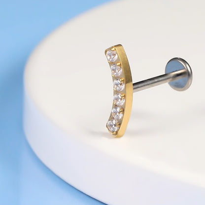 limerencia F136 Titan hypoallergener Piercingschmuck 18G 6mm 8mm 10mm für Tragus, Helix, Conch, Knorpel, Lippe, Implantatqualität Flat Back innenliegend geschraubte Ohrstecker (Climber 1 Stück)