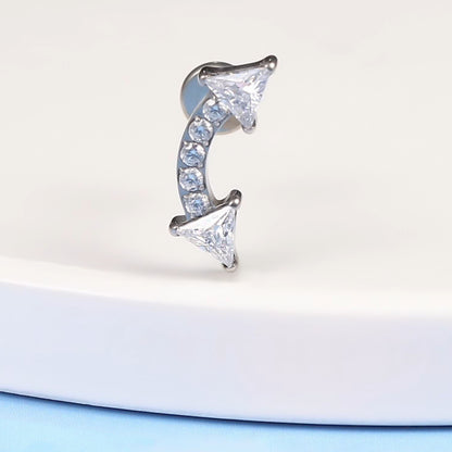 limerencia F136 Hypoallergener Titan 20g 6mm 8mm Flacher Stecker | G23 Implantatqualität Press Fit Gewindelose Ohrringe Push Pin Tragus Knorpel Helix Conch Medusa Labret Piercing Schmuck (Climber 1 Stück)