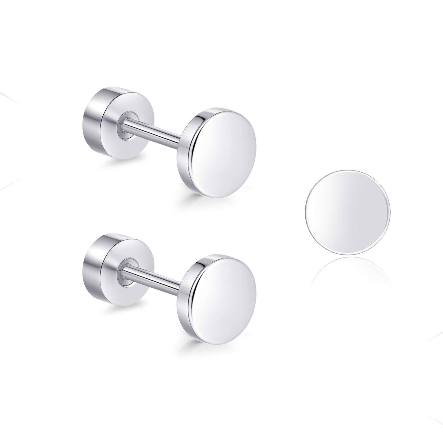 Limerencia Titan Steckohrringe, F136 Implantat-Titanohrringe für Damen und Herren mit empfindlichen Ohren
