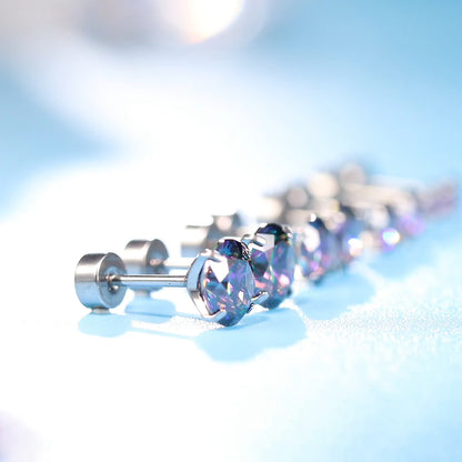 Stackable titanium cartilage earrings
High quality cubic zirconia titanium studs