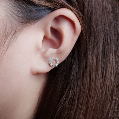 Pendientes de titanio hipoalergénicos Limerencia G23 de grado implante con cierre de rosca, tragus 20G, poste de piercing Helix F136 para orejas sensibles, cartílago (herradura)