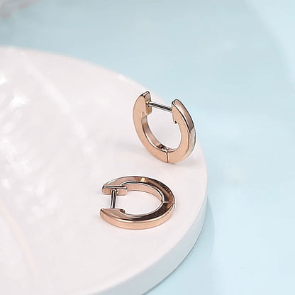 Orecchini cerchio Huggie in titanio puro G23 Limerencia ipoallergenici, ideali per donne con orecchie sensibili 