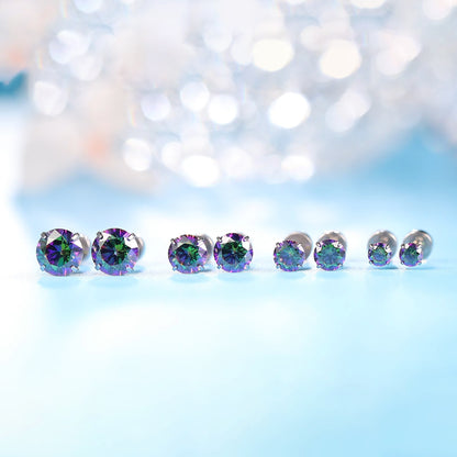 Lightweight durable titanium stud earrings
Small flat back titanium piercing studs