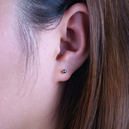 Limerencia Boucles d'oreilles à vissage en titane implantable G23 F136 hypoallergéniques, boule 3mm, tige 20G pour tragus, hélix et cartilage, peaux sensibles