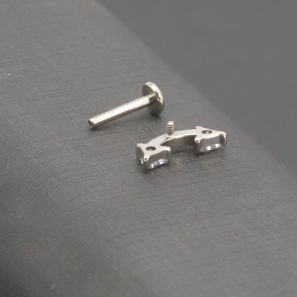 limerencia F136 Titanium Hypoallergenic Piercing Jewelry 18G 6mm 8mm 10mm For Tragus,Helix,Conch,Cartilage,Lip,Implant Grade Flat Back Internally Threaded Stud Earrings (Arrow 1pc)