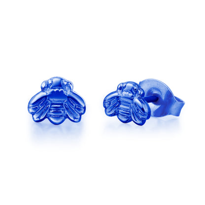 Limerencia Hypoallergene G23 Ohrstecker aus reinem Titan, kleine Bienen-Ohrstecker, F136 Implantat-Titan-Ohrstecker, geeignet für Frauen mit empfindlichen Ohren (Gold)