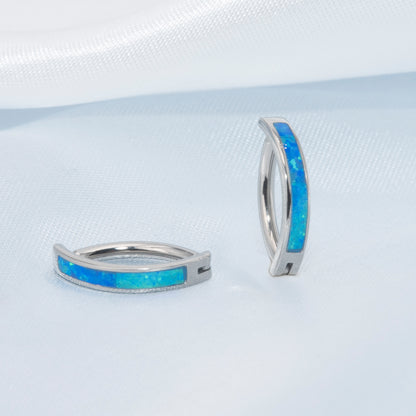 limerencia 14G G23 Anillo para ombligo de titanio con circonita cúbica en forma de lágrima pequeña 10mm Joyería para piercing de ombligo con rosca interna (10mm, Aro curvo ópalo azul)