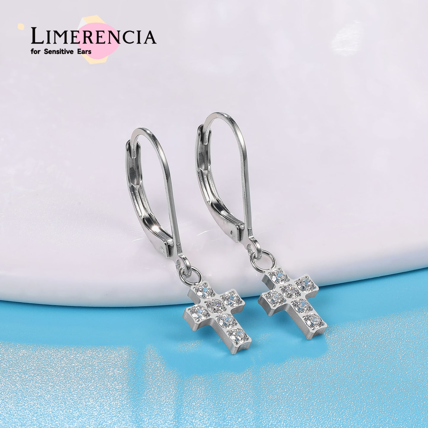 Limerencia G23 Titanium Leverback Earrings Dangle Drop Earrings for Women Fashion F136 Titanium Earrings Hypoallergenic Jewelry Gift/cross