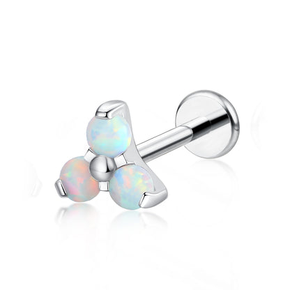 limerencia Titan hypoallergener Piercingschmuck – 18G 6 mm 8 mm 10 mm für Tragus, Helix, Conch, Knorpel, Nase, Lippe, F136 Implant Grade Flat Back intern geschraubte Ohrstecker (grün)