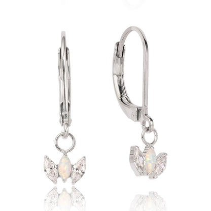 Limerencia G23 Titanium Leverback Earrings Dangle Drop Earrings for Women Fashion F136 Titanium Earrings Hypoallergenic Jewelry Gift--crown
