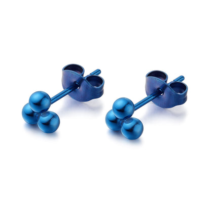 Limerencia G23 Reines Titan Hypoallergene Ohrringe | Winzige Trinity Kugelohrstecker | Minimalistisch, F136 Implantat-Qualität | Geeignet für empfindliche Ohren Zarter Schmuck (4mm, Silber)