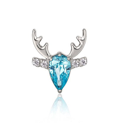 limerencia Hypoallergene Titan ASTM F136-18G 6mm 8mm 10mm Flachrücken-Stecker mit Innengewinde Ohrring Piercing Schmuck für Tragus Helix Conch Knorpel Nase Lippe (Hirsch 1 Stk.)