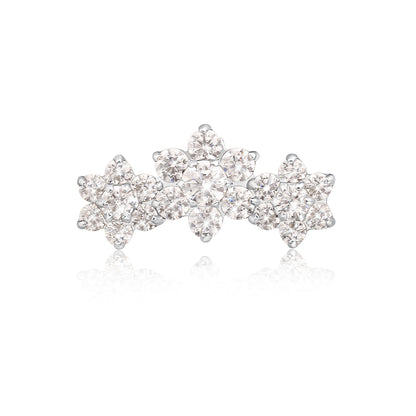 limerencia F136 Titan Hypoallergener Piercingschmuck 18G 6mm 8mm 10mm Flacher Rücken Innen Gewinde Implantatqualität Ohrstecker Blumen Ohrringe für Knorpel, Tragus, Helix, Conch, Nase, Lippe (1 Stück)
