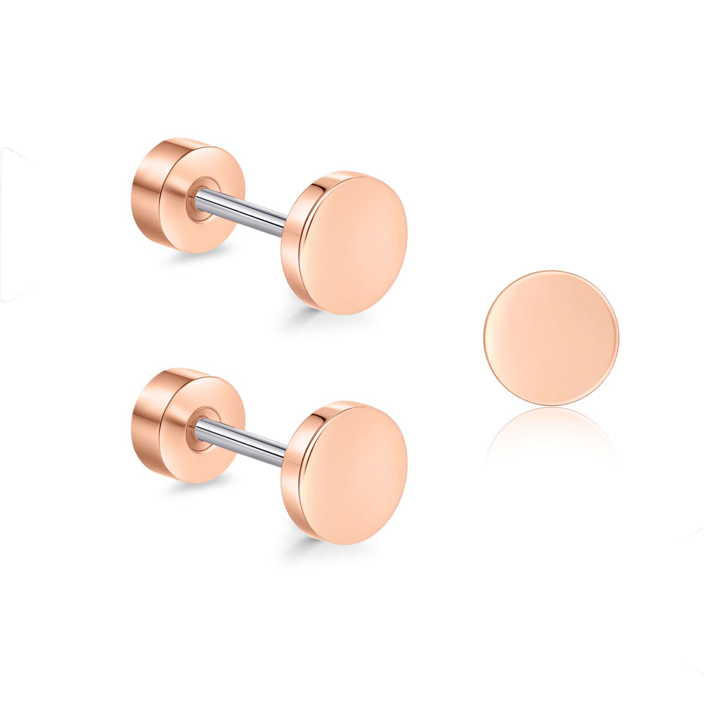 Limerencia Titan Steckohrringe, F136 Implantat-Titanohrringe für Damen und Herren mit empfindlichen Ohren