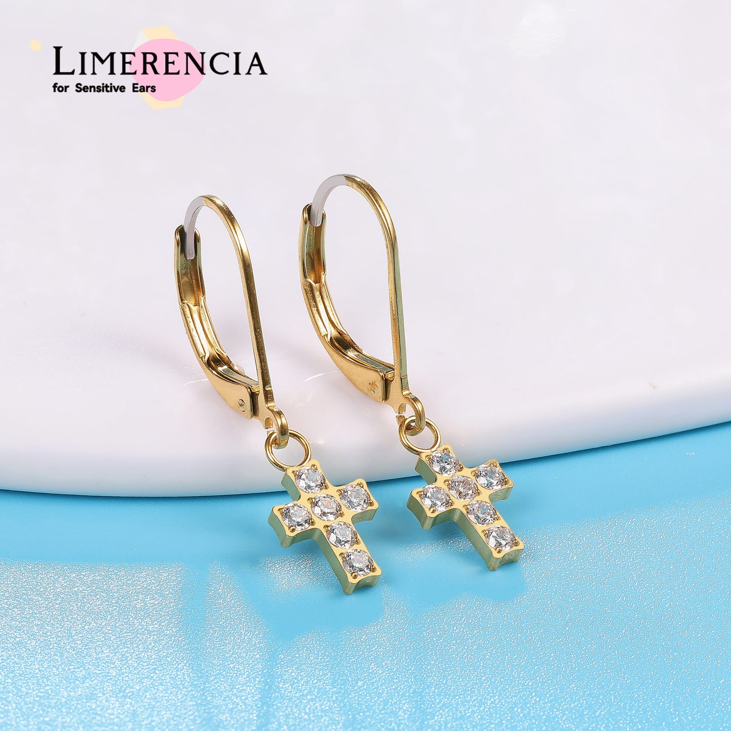 Limerencia G23 Titanium Leverback Earrings Dangle Drop Earrings for Women Fashion F136 Titanium Earrings Hypoallergenic Jewelry Gift/cross