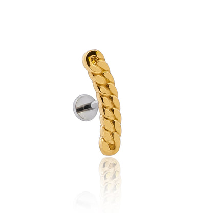limerencia F136 Titanio Hipoalergénico Joyería para Piercings 18G 6mm 8mm 10mm Parte Trasera Plana Roscado Internamente Grado Implante Trepador Zarcillos para Cartílago, Trago, Hélice, Conch, Nariz, Labio (1ud)