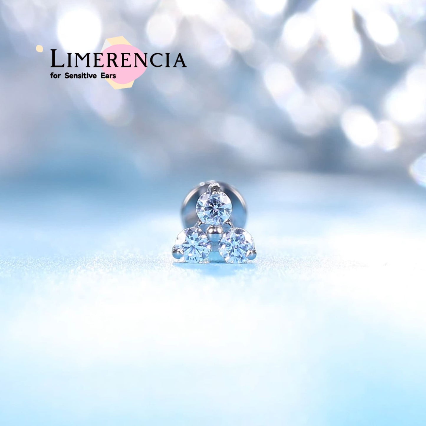 limerencia Titanium Hypoallergenic Piercing Jewelry - 18G 6mm 8mm 10mm For Tragus,Helix,Conch,Cartilage,Nose,Lip,F136 Implant Grade Flat Back Internally Threaded Stud Earrings (clear)