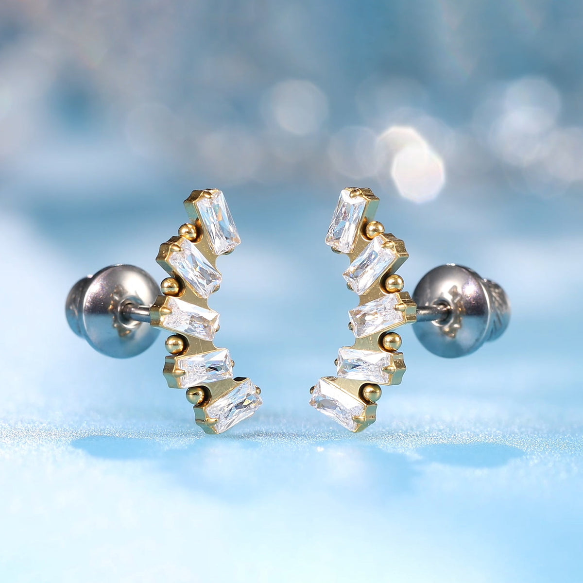 Limerencia Hypoallergenic Titanium F136 Screw In Flat Back Earrings Implant Grade G23 Tragus Helix Cartilage 20G Piercing for Women's Sensitive Ears