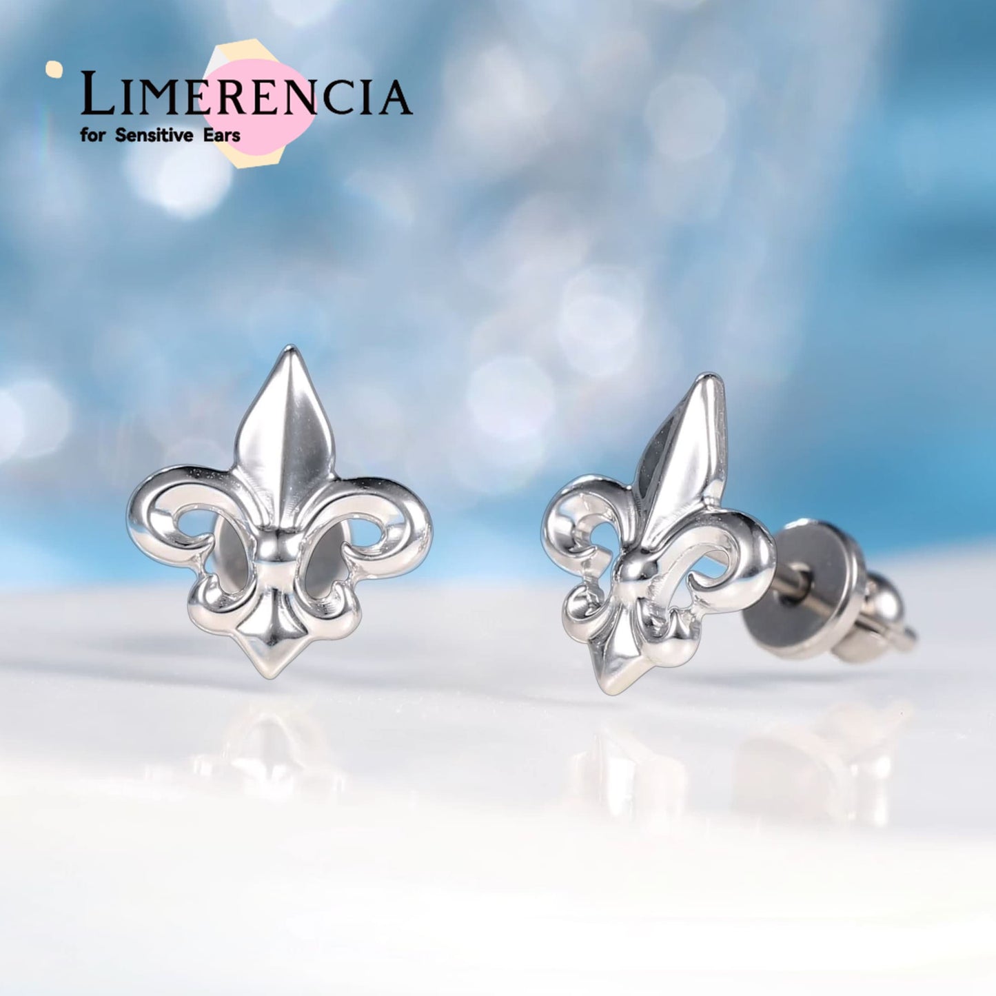 Limerencia F136 Pure Titanium Hypoallergenic Implant Grade Studs, G23 Small Dainty Cubic Zirconia Earrings for Women's Sensitive Ears (Anchor B)